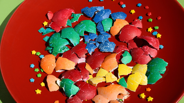 colorful eggshell