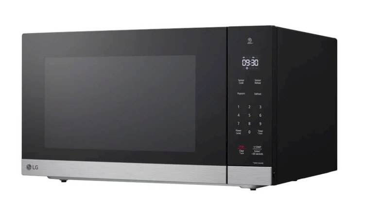 Black LG microwave