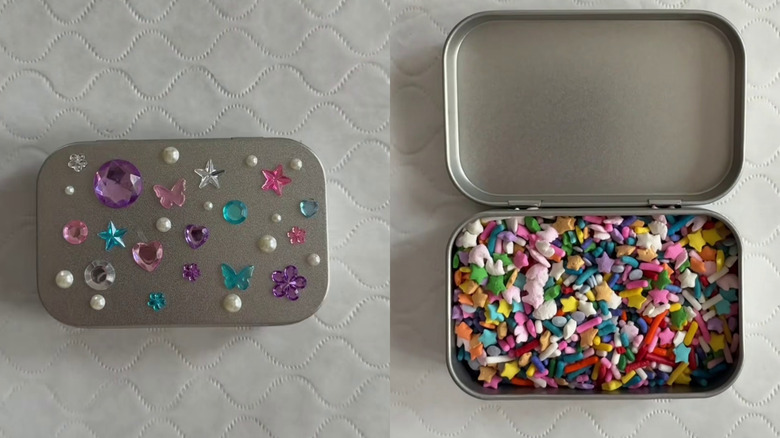Altoids tin turned sprinkles container