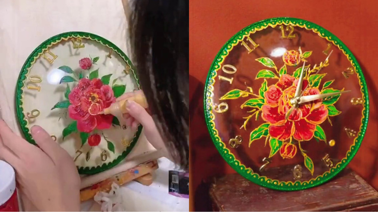 DIY wall clock from old pot lid