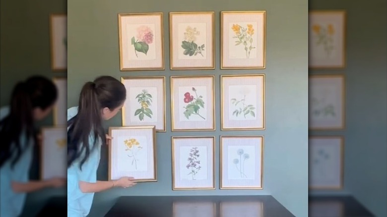 making wall art from sheets and books