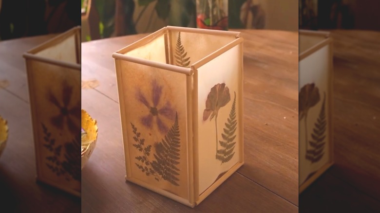 DIY floral lantern