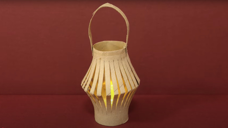 cardboard garden lantern