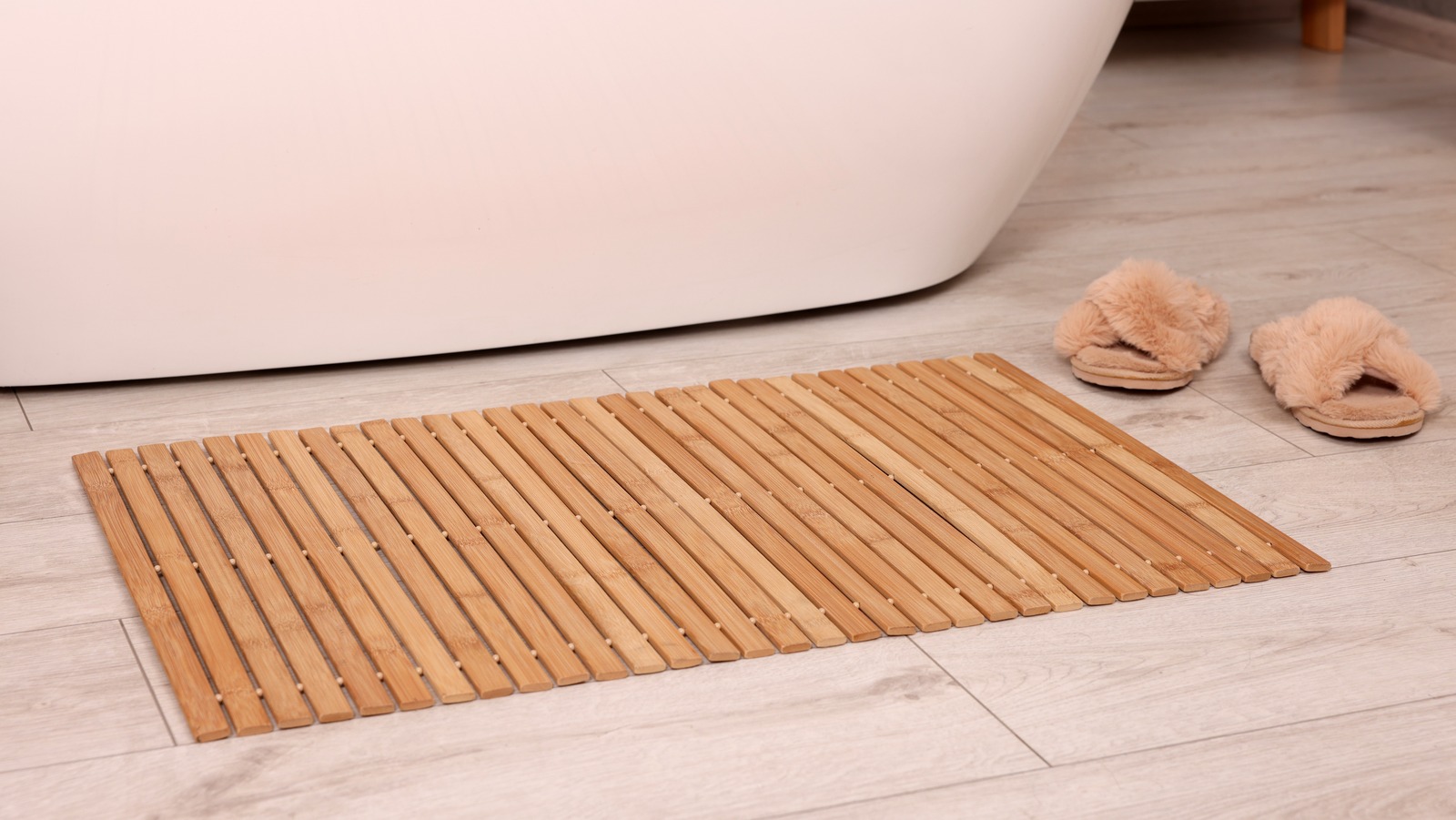 Update A Boring IKEA Wardrobe With Bamboo Bath Mats