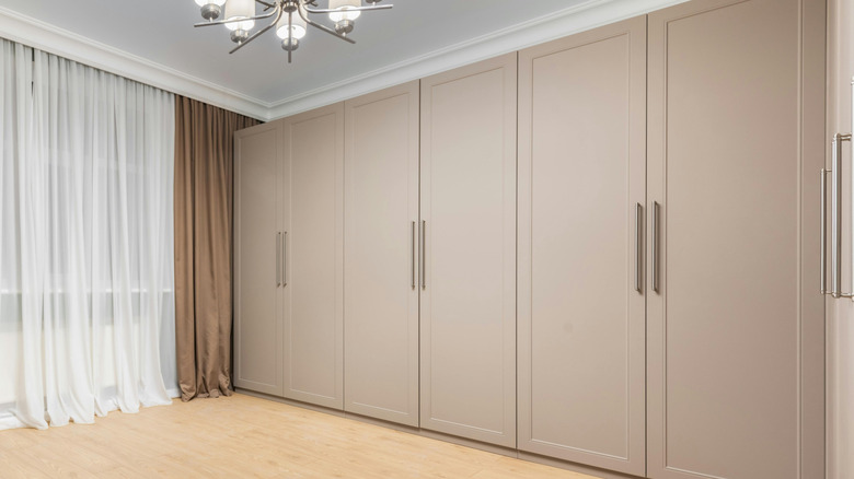 Simple single panel closet doors