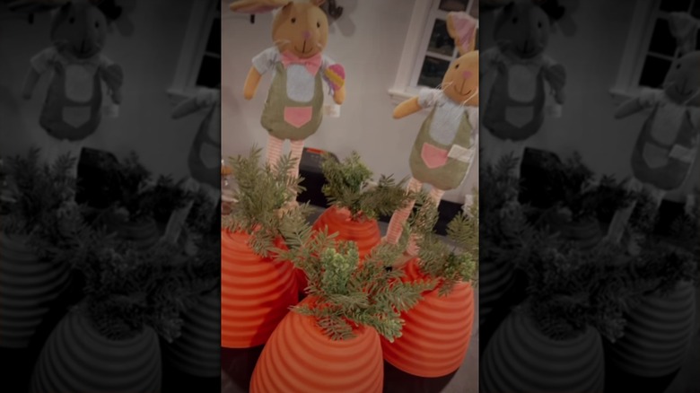 Decorative carrot-themed decor for spring