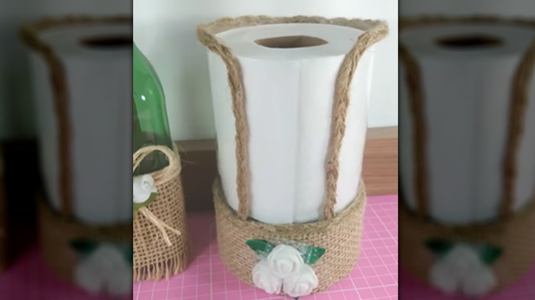 Final look of DIY toilet paper holder design