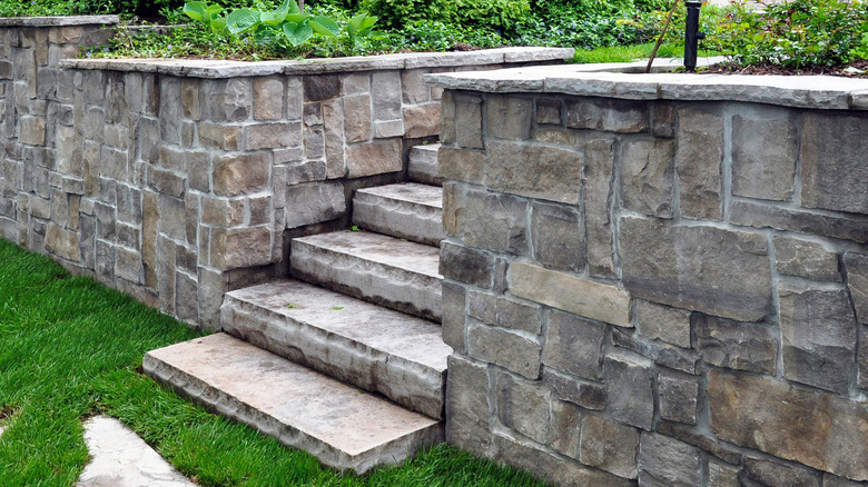 outdoor stone stairs