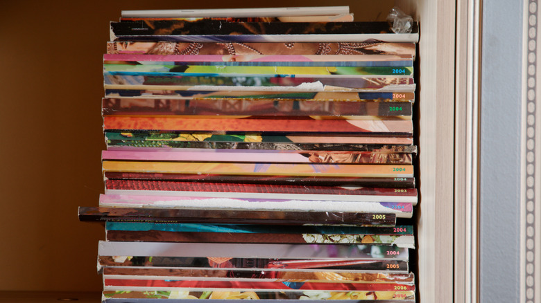 Stack of old magazines