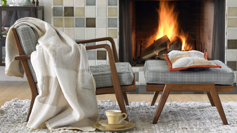 Chair on top of rug