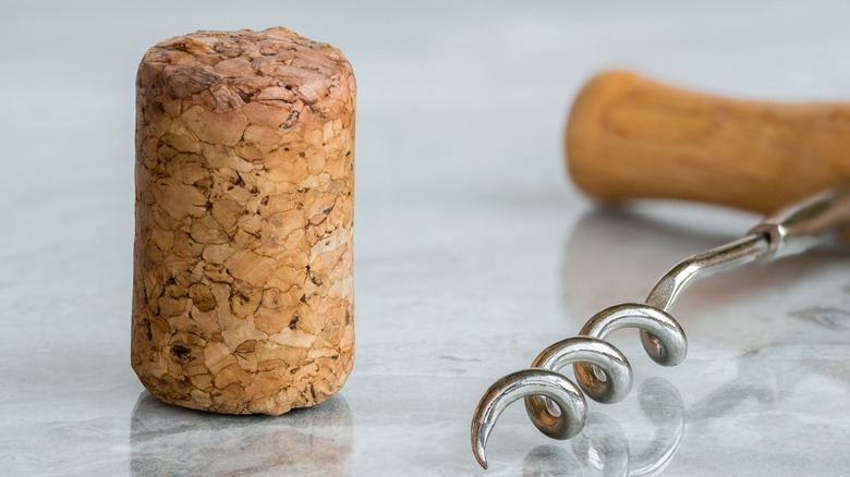 wine cork and bottle opener