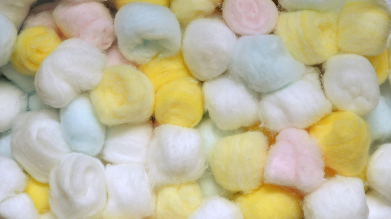 Colored cotton balls