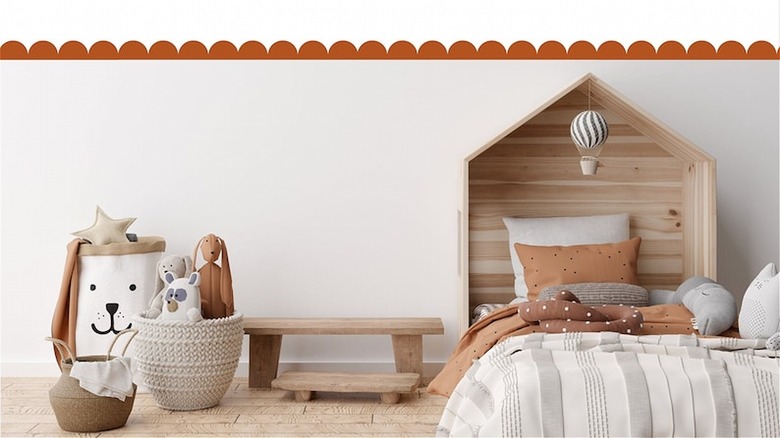 Kids bedroom in natural colors