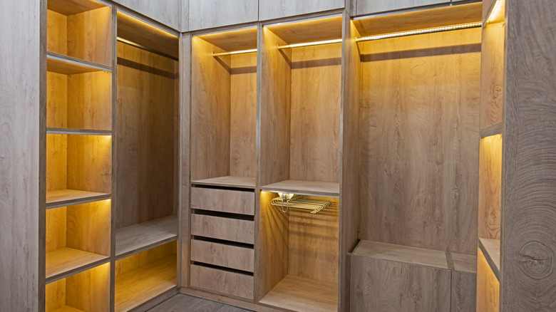 luxurious wooden closet