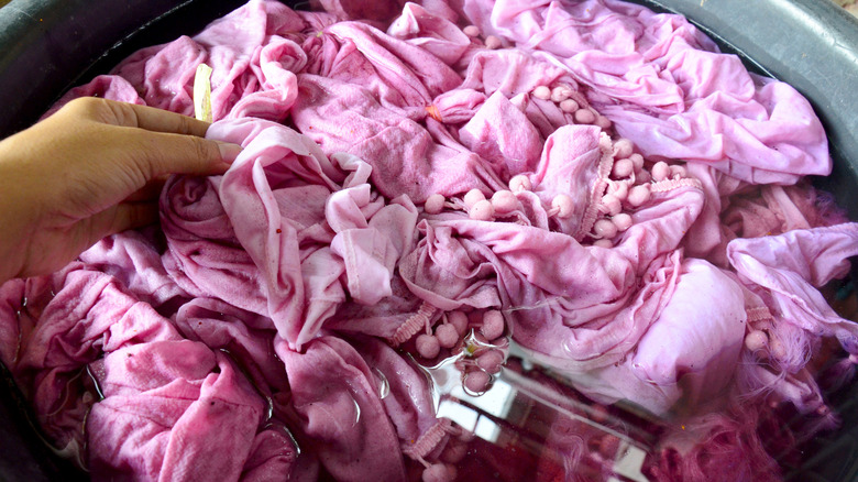 laundry turned pink in washer