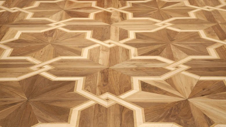 Vinyl floor tiles