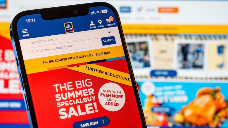 Aldi app on phone