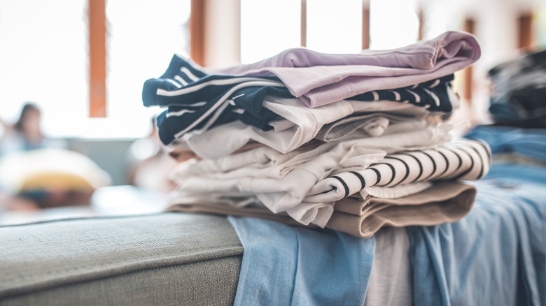 Pile of t-shirts