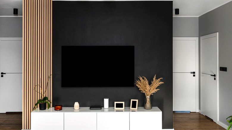 camouflaged tv set