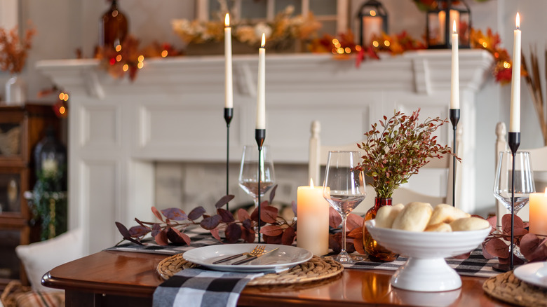 fall themed table setting