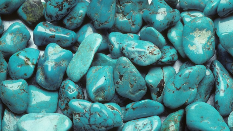 Blue sales turquoise stone