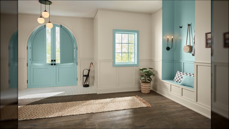 Renew Blue in an entryway