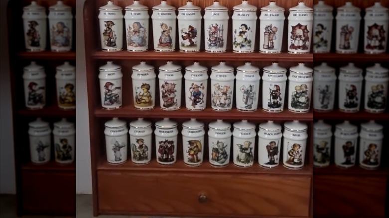 vintage Danbury Mint Hummel spice jar set from the 1980s