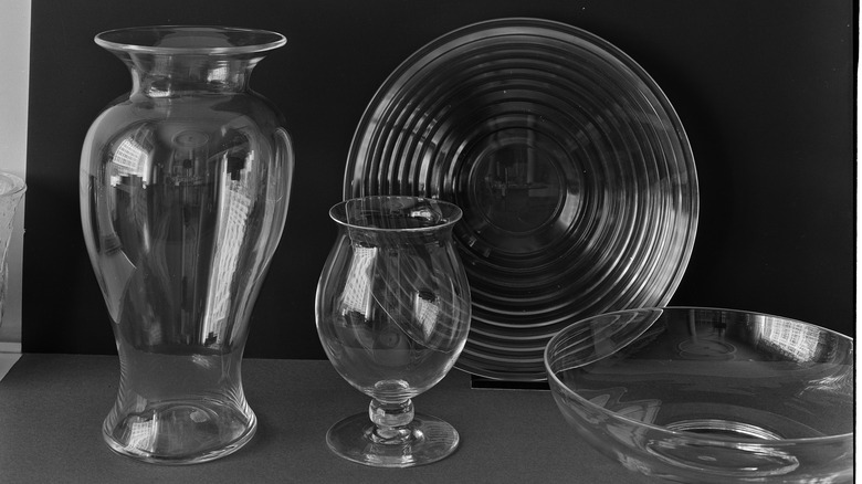 A collection of Steuben glass pieces