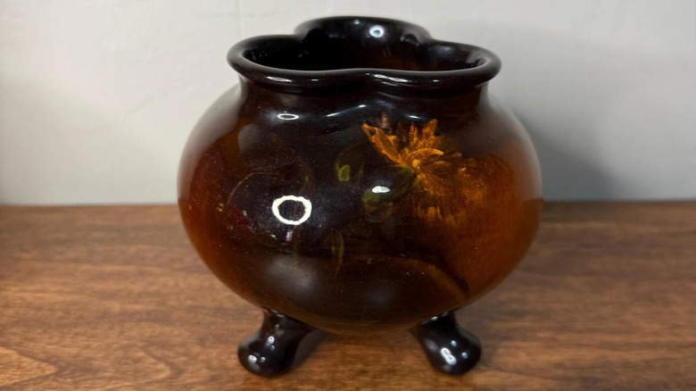 A floral Weller Pottery vase