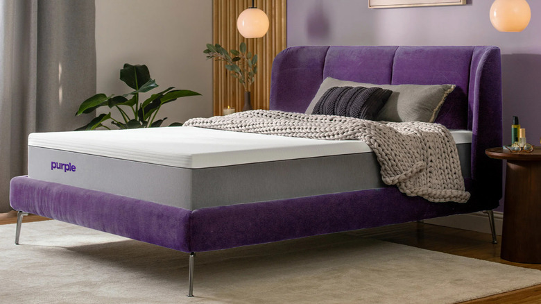 PurpleRenew mattress on a bed