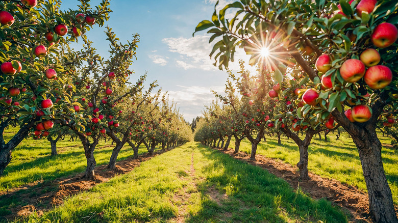 apple orchard ready for harvest