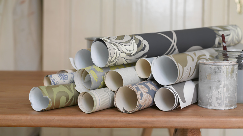 rolls of wallpaper