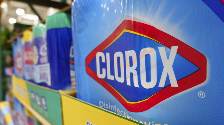 Clorox Disinfecting Wipes is shown on a shelf