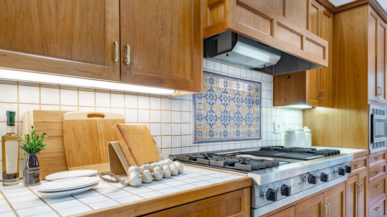 Rustic kitchen with white pine cabinets