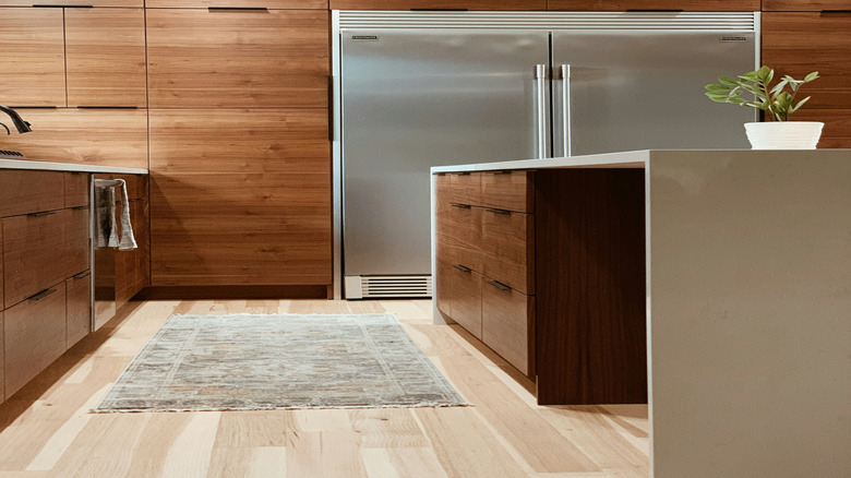 walnut cabinets in kitchen