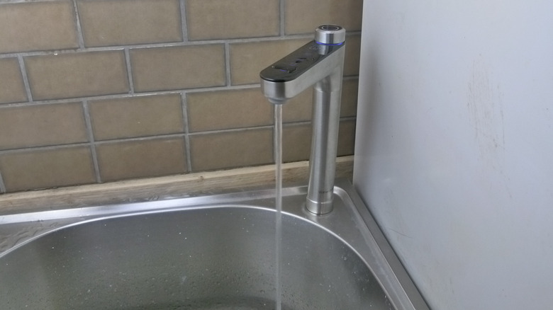 The X12 faucet dispensing water