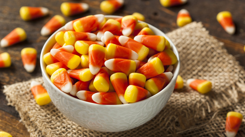 Bowl of candy corns