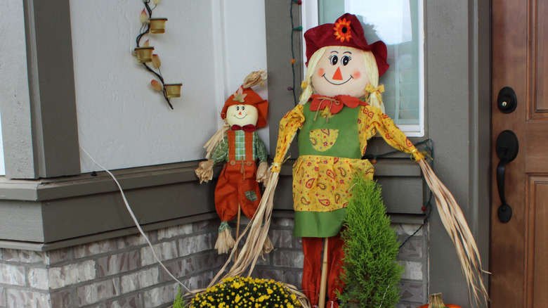 Scarecrow outside of home