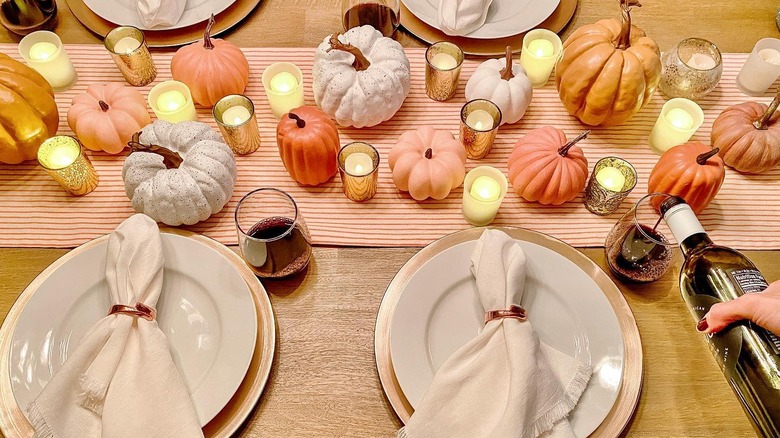 Pastel painted pumpkins