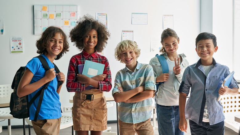 group of school children 