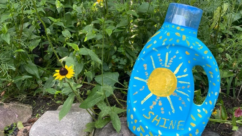 Detergent Bottle transformed into a watering can