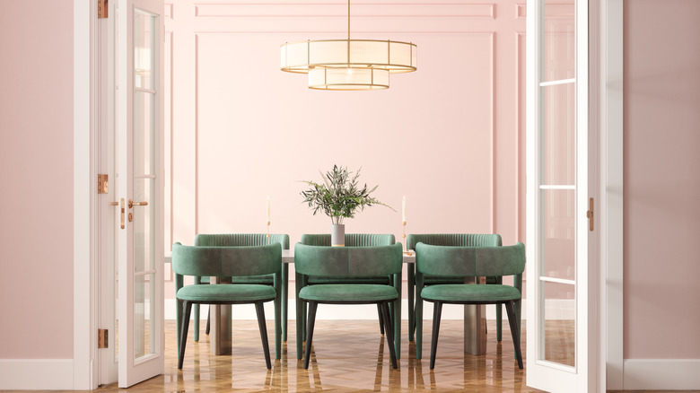 Mid century modern pastel room
