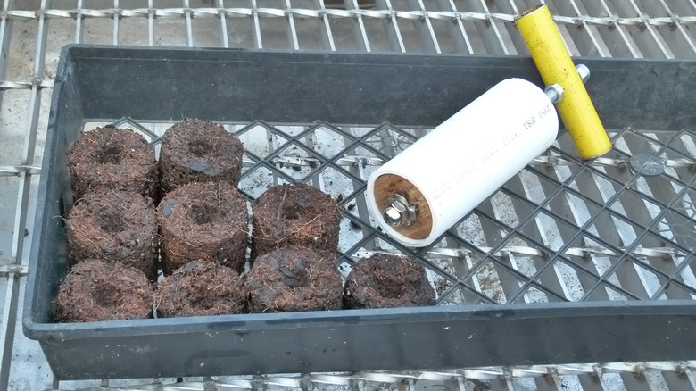 DIY soil block maker and blocks