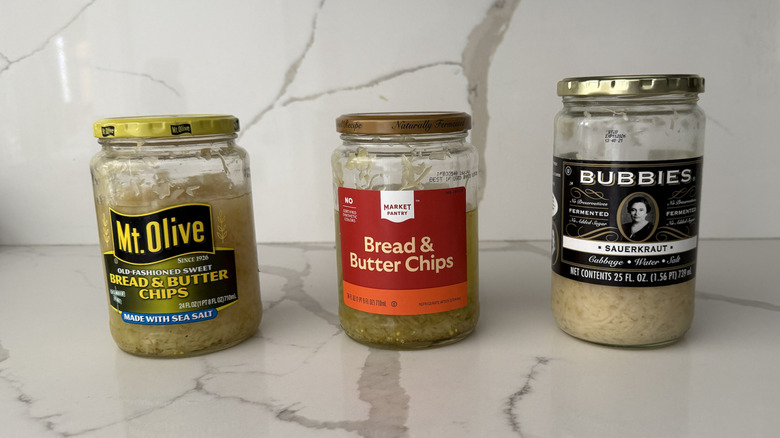 Jars full of various foods