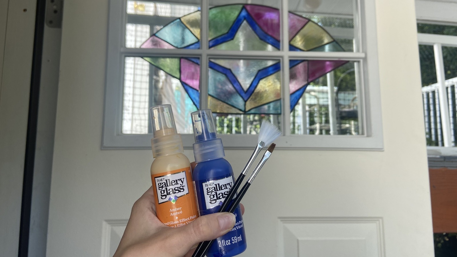 We Tried DIY Renter-Friendly Stained Glass Windows That Resulted In A  Brilliant View