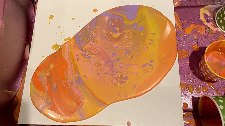 We Tried Acrylic Pour Art And Our Walls Will Never Be Boring Again