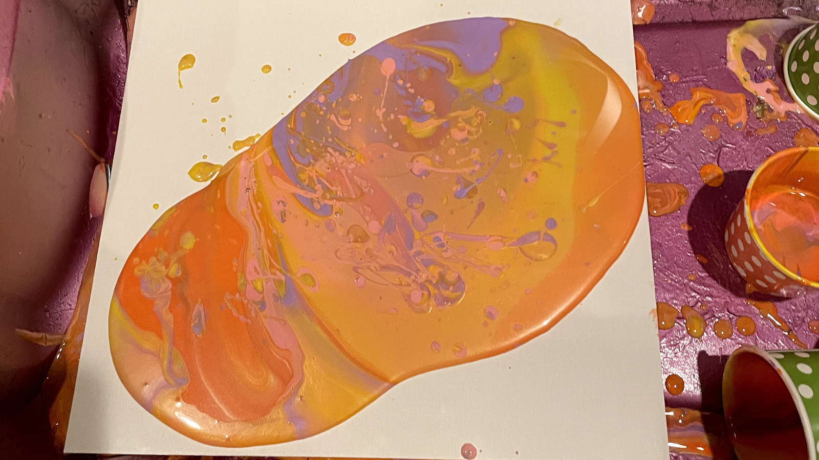 Try acrylic pour painting and go with the flow