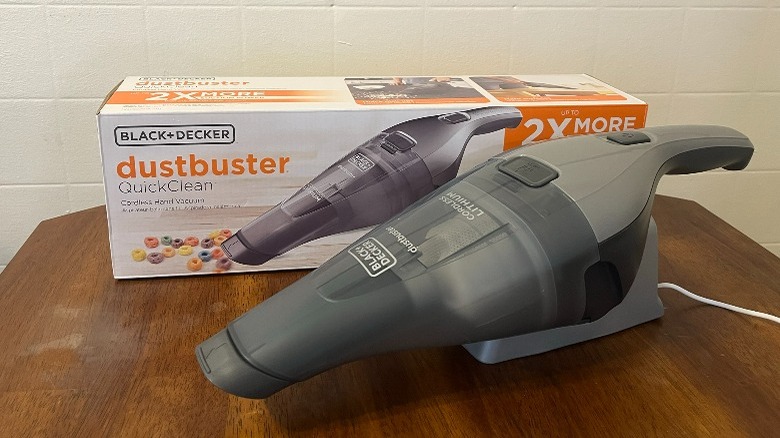 Unboxed Black+Decker handheld vacuum