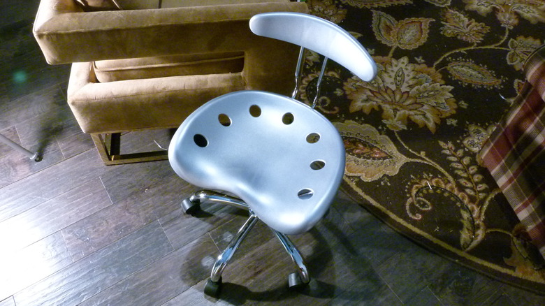 Silver Canasia desk chair