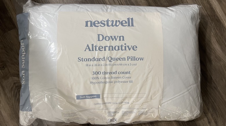 Nestwell cover on bed pillow